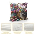 thumbnail image 4 of JEUXUS Easter Pillow Covers, Spring Pillow Covers, Happy Easter Eggs Tree Bunny Rabbit Flower Decorative Throw Pillow Cushion Case Square for Sofa Couch Bed Office Car Home Decor, 4 of 5