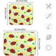 thumbnail image 3 of SKYSONIC Dish Drying Mat for Kitchen Counter Ladybug and Flowers Eco Friendly Drying Mat - Easy to Clean Heat Resistant Dish Mat - 18x24, 3 of 6