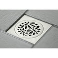 thumbnail image 2 of Kingston Brass Watercourse Floral 4" Square Grid Shower Drain BSF6360BN, 2 of 4