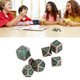 thumbnail image 5 of Dados de juego de rol juego de dados poliédricos Esmalte fácil de leer 7PCS Oro antiguo galvanizado para juego de dados RPG de mesa para mayores de 14 años ANGGREK  Otros, 5 of 8