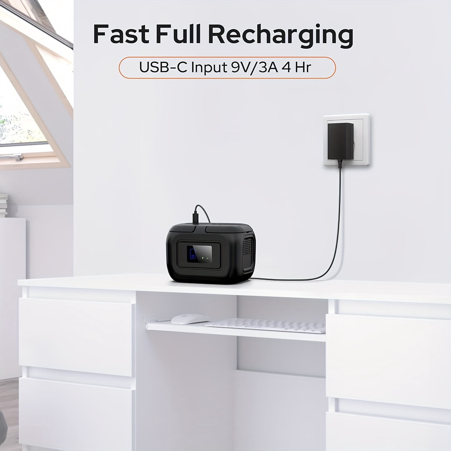 120W Portable Power Station 97.68Wh Power Bank with AC Outlet Portable Charger with USB-A USB-C Outputs Battery Bank Supply for Outdoor Camping RV Home Use Emergency Backup