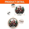 thumbnail image 2 of Biker Santa Claus Stained Glass Suncatcher Ornament – Ornament Gift for Family, Friends, Men & Women, Christmas 2025 Keepsake, 2 of 6