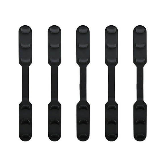 WORGEOUS 5pcs máscara banda extensión hebilla ajustable máscara cuerdas hebilla práctica máscara accesorios para hombres mujeres (negro)