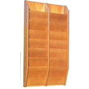 14-Pocket Literature Display, Oak