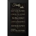 thumbnail image 2 of Greene, Taylor 11x18 Black Modern Framed Museum Art Print Titled - FAMILY RULES SCRIPTURES, 2 of 5