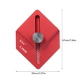 thumbnail image 2 of Woodworking Measuring Ruler Trim Carpentry Tools Finishing Work Multi-Tool for Measuring and Marking Short Offsets,CNC-Machined Marking Ruler, 2 of 9