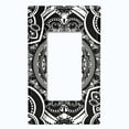 thumbnail image 5 of Metal Light Switch Plate Cover Mandala Black White Floral Tile Pattern Damask MDL082, 5 of 13
