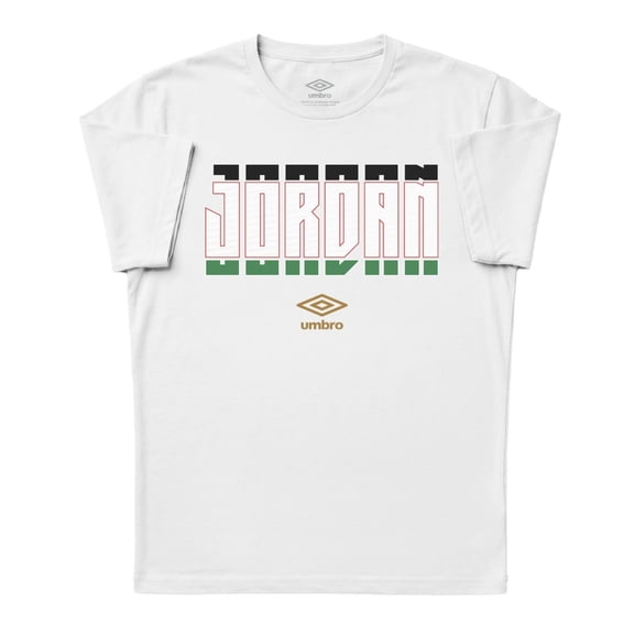Umbro Men's Jordan Stacked Soccer T Shirt (White, S-XXXL)