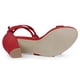 thumbnail image 5 of Sandalias con Cordones Entrecruzadas Allegra K Tacones de Bloque medio Mujer Rojo 38, 5 of 7