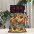 thumbnail image 5 of Rocae Colorful Hawaii Palms Print Christmas Drawstring Linen Gift Bag with Drawstrings Treat Bag Goody Present Bags for Christmas Party Favor, 5 of 8