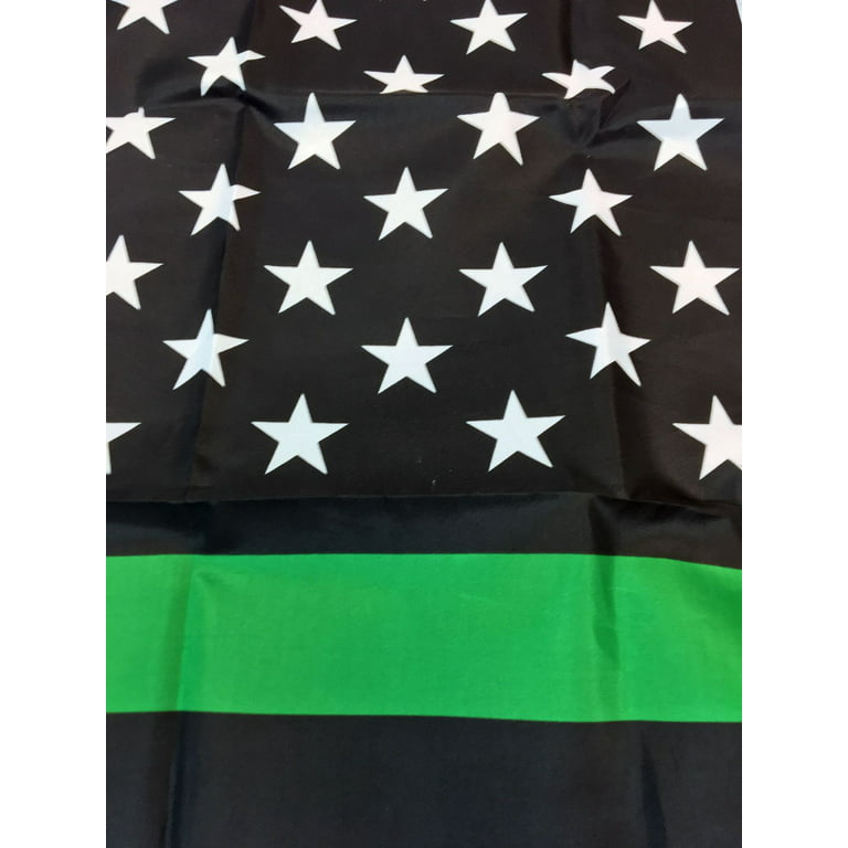 GREEN LINE FLAG USA PATCH  OLD PATROL HQ / FIERCE 5%