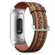 thumbnail image 2 of Compatible con Fitbit Charge 4/Charge 3/Charge 3 SE - Pulsera de Correa de Pulsera de Cuero para Reloj con Adaptadores de Acero Inoxidable (Boho Tribal), 2 of 2