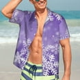 thumbnail image 7 of Disketp Snowflakes Hawaiian Shirts for Men,Mens Casual Short Sleeve Button Down Shirts Beach Shirt,XX-Large, 7 of 7