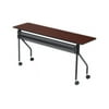 OfficeWorks Mobile Training Table 60w x 18d x 29h, Mahogany/Black