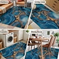 thumbnail image 5 of 2.7'x5' Area Rugs, Teal Ombre Indoor Outdoor Area Rug for Living Room Bedroom, Marble Modern Abstract Ink Painting Washable Bathroom Rugs Kitchen Floor Carpet Mats Home Decor Aesthetic, 5 of 8
