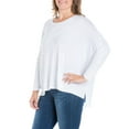 thumbnail image 3 of 24seven Comfort Apparel Plus Size Oversized Long Sleeve Dolman Top, 3 of 4