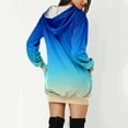 thumbnail image 4 of Femmes Automne et Hiver Mode Décontractée Ample à Capuche Longue Poche Sweat Imprimé Robe Chandail en Molleton Vestes Grande Taille Femmes Zippées Chandails à Capuchon pour Tricoté Chandail à Capuchon Couleur Chandail à Capuchon Bleu TTG, 4 of 6