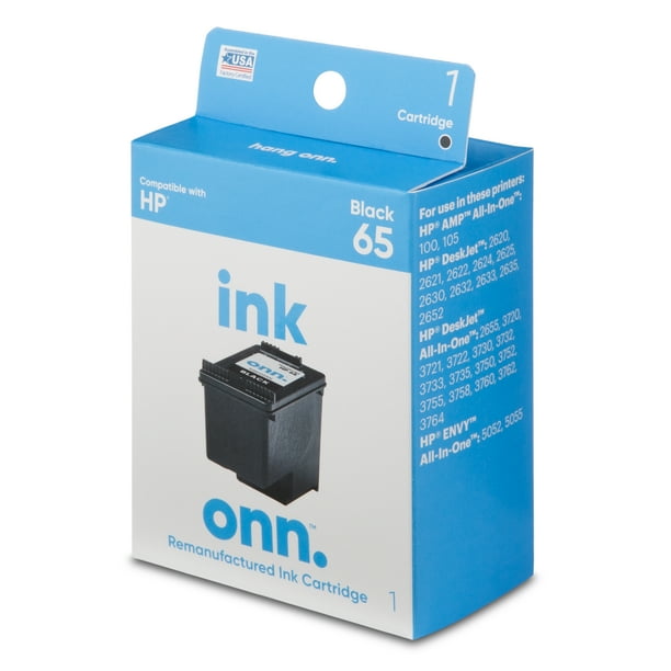 onn. HP 65 Black Remanufactured Ink Cartridge