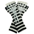 thumbnail image 1 of Gravity Threads Gants Longs 11 Pouces Tricotés Chauds Sans Doigts - Blanc, 1 of 2