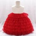 thumbnail image 2 of 6M-5T Toddler Infant Baby Girls Ruffle First Birthday Pageant Wedding Dresses Princess Bouffant Dress, 2 of 7