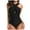 Z01-Black, variant on GEWSEY Women Cutout One Piece Skirt Swimsuit V Neck Wrap Tie Back Swimdress Tummy Control Bathing Suits Black, XL