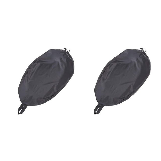 bedienty Housse de Rangement Imperméable Résistante aux UV pour Kayak Bateau Canot Noir TP 2Ensemble
