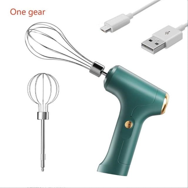 LEFU USB Rechargeable Hand Mixer Electric for Baking, with Dual Beaters for Whisking Eggs, Cream, Butter, Compact Design for Easy Storage, 24.6x16cm, Plastic & Stainless Steel (One Gear)