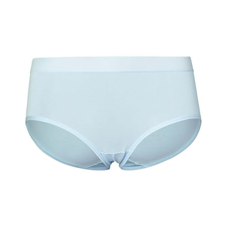 HCURIBAD Panties for Women Clearance Women s Cotton Mid Waist Breathable Hipster Panties Seamless Underwear Cotton Underwear No Show Underwear  1x Ladies Panty Light Blue XL