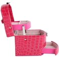 thumbnail image 5 of 3 Layers Jewellery Necklace Ring Storage Box with Modern Buckle Closure[Rose Red], 5 of 5