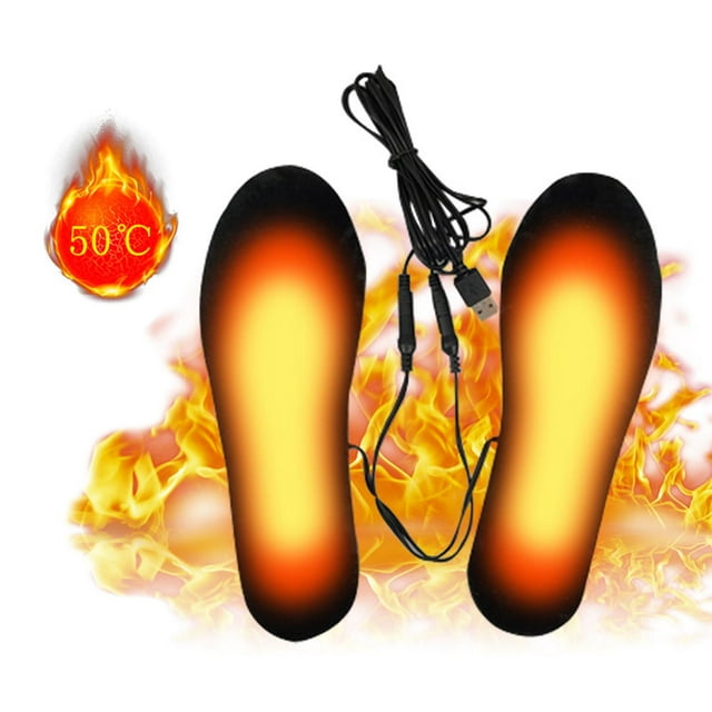 Plantillas de calzado con calefacción eléctrica USB cortables para pies