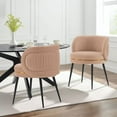 thumbnail image 2 of Manhattan Comfort Kaya Dining Chair with Solid Wood Frame in Cream - Set of 2, 2 of 7