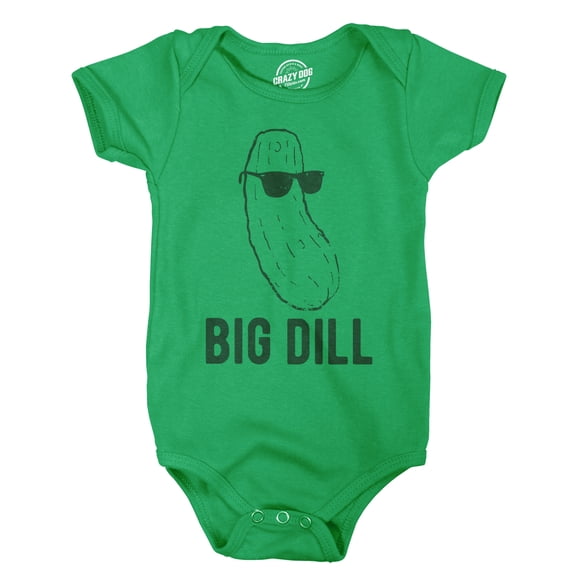 Big Dill Baby Bodysuit Funny Big Deal Funny Cool Pickles Sunglasses Infant Jumper