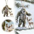 thumbnail image 2 of Christmas Animal Ornament, Myth Meets Holiday Magic, Funny Sasquatch Christmas Decor for Tree, Lifelike Wildlifes Collect, Forest Animal Lovers Gift (Elk), 2 of 6