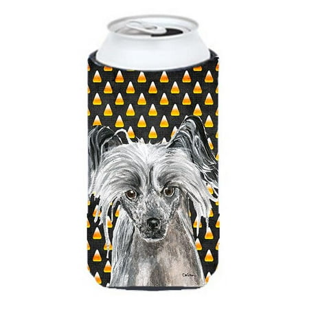 

Chinese Crested Halloween Candy Corn Tall Boy bottle sleeve Hugger