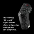 thumbnail image 3 of Rodillera 100% Surpass para ciclismo de montaña, protección para MTB y BMX, plástico duro resistente y acolchado de espuma Smartshock que absorbe los impactos, 3 of 7