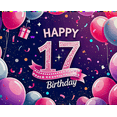 thumbnail image 3 of Sparkling 17th Birthday Banner with Balloons Confetti and Gift Background Backdrop Party Decoration for Photography Props Birthday Party Decorations Celebration Event Photo Booth Decor, 3 of 7