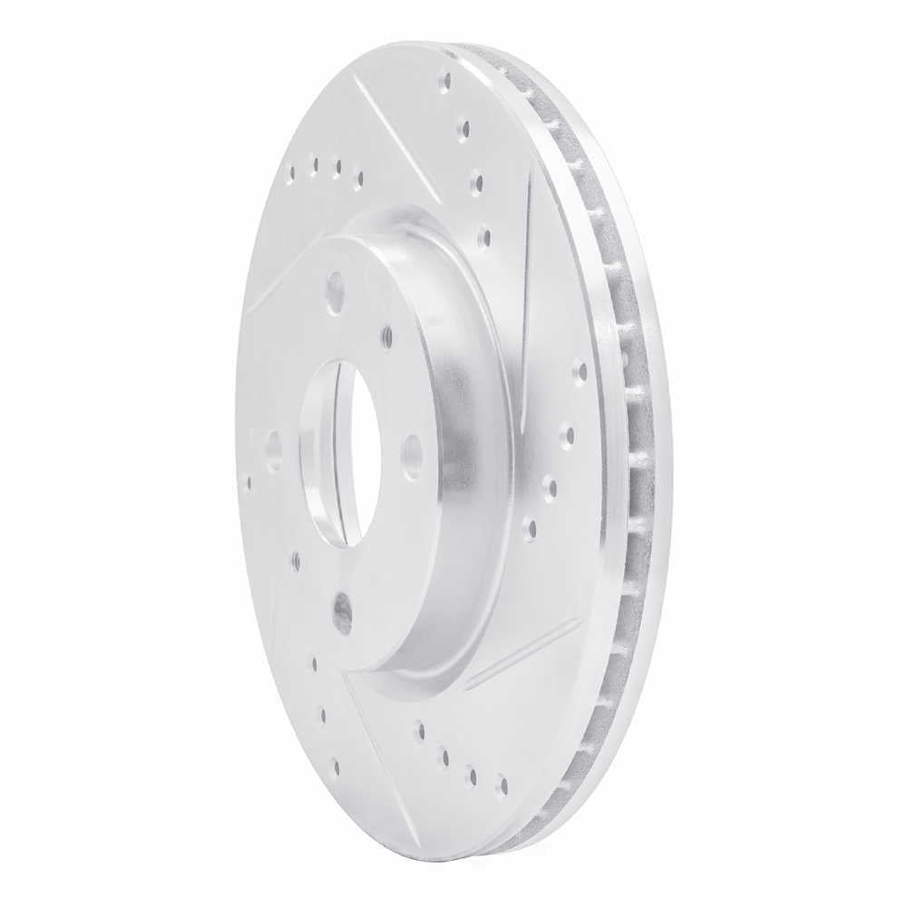 Dynamic Friction Company 631-67012R DFC Brake Rotor - Drilled And Slotted - Silver
