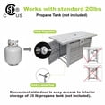 thumbnail image 4 of Evita 43 in. x 22 in. Retangular 50,000 BTU Propane Fire Pit with Powder Coated Steel and Adjustable Flame, 4 of 9