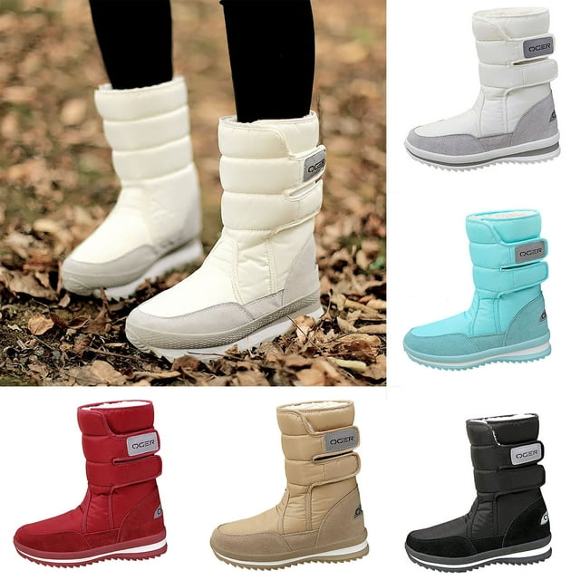 Sentmoon Bottes pour Femmes Bottes de Neige Mode et Décontractées Hiver Extérieur Polaire Épaissie Chaudes Imperméables et Semelle Intermédiaire Bottes de Neige