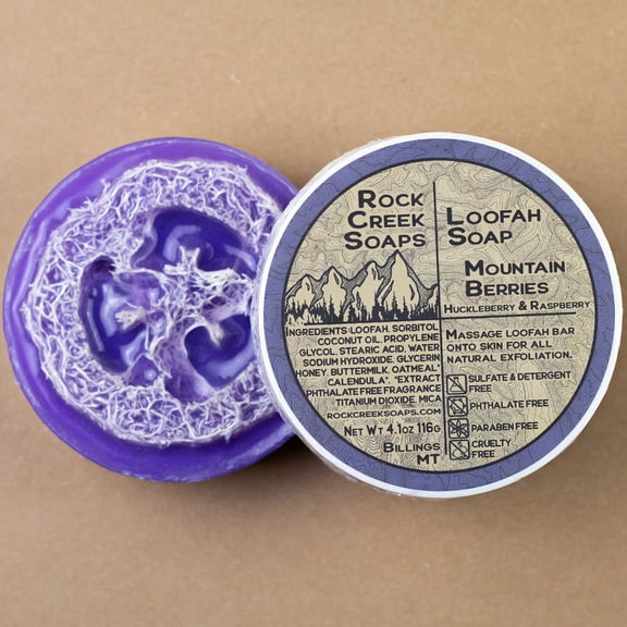 Rock Creek Soaps - Loofah Soap - Mountain Berries