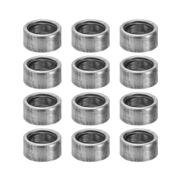 M7 Steel Spacers, 12 Pcs Metal Spacers 7.2mm ID x 10mm OD x 5mm L Carbon Steel Spacer for 2/7in or M7 Screw Bolts