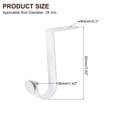 thumbnail image 2 of Unique Bargains 2Pcak Ceiling Mount Curtain Rod Brackets, Drapery Holder for 1 Inch Rod, White, 2 of 7