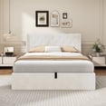 thumbnail image 2 of Upholstered Hydraulic Lift Up Storage Platform Bed,Queen Size,Cream, 2 of 7