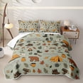 thumbnail image 2 of Erosebridal Happy Camping Adventure Twin Quilt Set,Rustic Cabin Jungle Bear Twin Coverlet Set For Kids,2 Pieces, 2 of 7