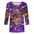 thumbnail image 4 of Virmaxy Womens Blouses Long Sleeve Shirt Women Casual Fashion Solid Color Button T-Shirt Long Sleeves One Shoulder Top Blouse Tops Multicolor-16 S, 4 of 5