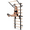 Black, variant on CuisinSmart Swedish Ladder Wall Mount Gym, Wall Mount Pull Up Bar & Dip Station with 12 Solid Beech Wood Rungs, 440 LBS Capacity Wall Mounted Home Gym Training Stall Bar