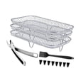 thumbnail image 4 of Siruishop 3Pcs Air Fryer Racks Layered Multi Layer Nonstick Stackable Fryer Grill Tray rectangle, 4 of 8
