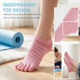 thumbnail image 4 of 6 Pairs Toe Socks, Athletic Running Separated Toes, Breathable Ankle Length, Cute Colorful Patterns Daily Wear, 4 of 8