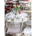 thumbnail image 4 of Outdoor Tablecloth with Umbrella Hole and Zipper, Blue Grey Pumpkins Fall Round Table Cloth 54 Inch Waterproof Tablecloth, Thanksgiving Botanical Picnic Table Cover for Patio Camping, 4 of 7