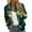 Green1, variant on Tiweut Jackets for Womens Zip Up Jacket Floral Print Long Sleeve Stand Collar Zipper Loose Fit Outwear Tops Black,L